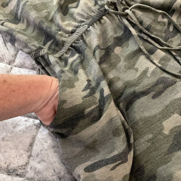 camo camouflage Romper Green Pockets Lightweight Loungewear Size 3XL Pockets - Picture 12 of 13